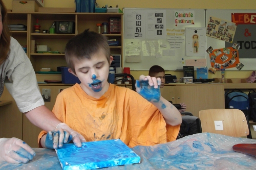 Foto blauer Farbrausch