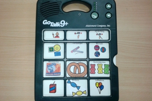 Foto talker mit Laden-Piktogrammen